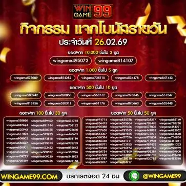 โปรโมชั่นสล็อต wingame99 โบนัสสมาชิกใหม่